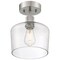 Access Lighting Port Nine Chardonnay, Chardonnay LED SemiFlush, Brushed Steel Finish, Clear Glass 63147LEDDLP-BS/CLR - alternate 5